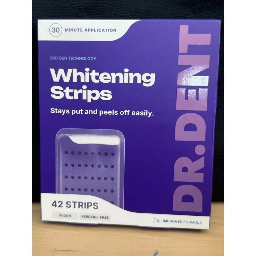 DR. DENT Purple Teeth Whitening Strips 42 tooth whitening technology